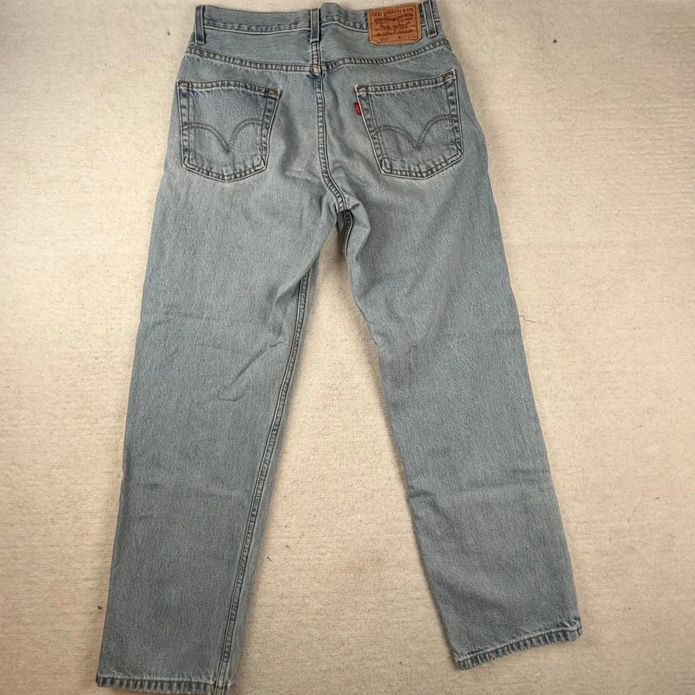 Levis 550 Mens Relaxed Fit Tapered Leg Light Wash Jeans Blue 31x30